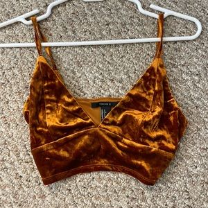 Forever 21 velvet crop top